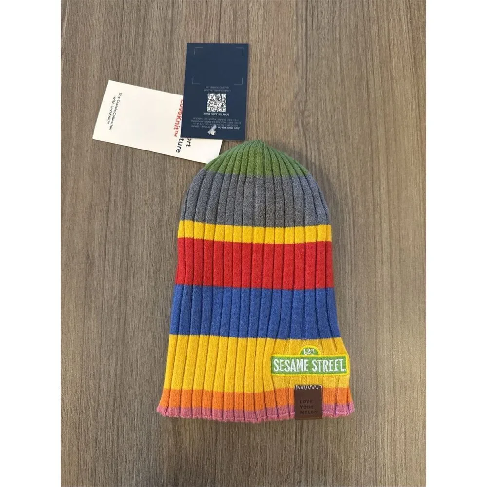 NEW Sesame Street X Love‎ Your Melon Beanie Lightweight Colorblock
